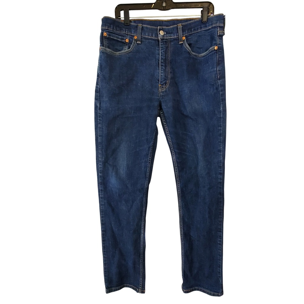 Levis 514 Straight Fit Jeans Mens 36x34 Dark Wash Blue Denim 00514-1325